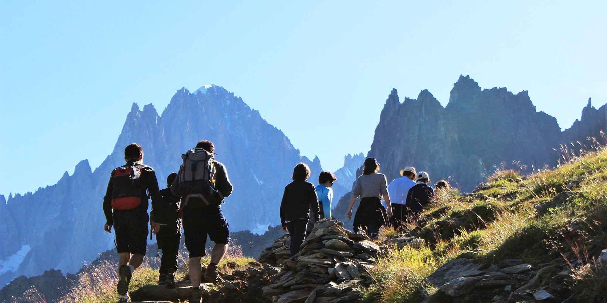 Explorer la montagne Mont-Blanc en famille